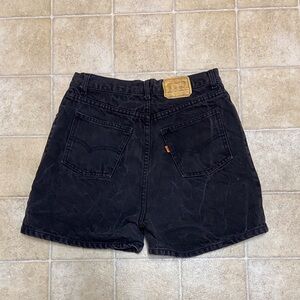 VTG,Levi's Women's Dark Denim Jean Shorts Size 32 (Orange Tag)